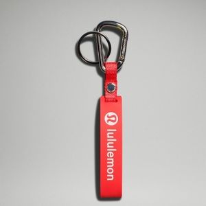 Lululemon Silicone Keychain,Pink Punch/White - NWT
